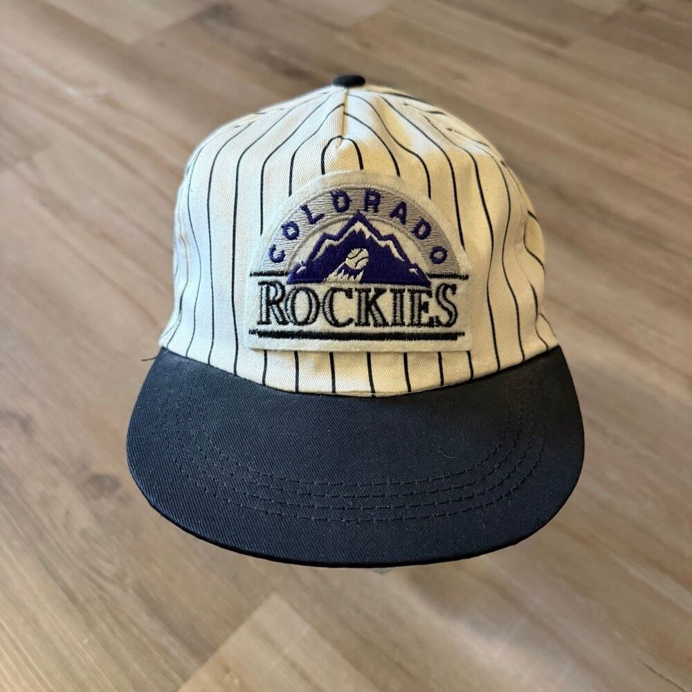 Vintage Colorado Rockies Juniors Baseball Hat 7-14 Year Old Cap Elastic Back